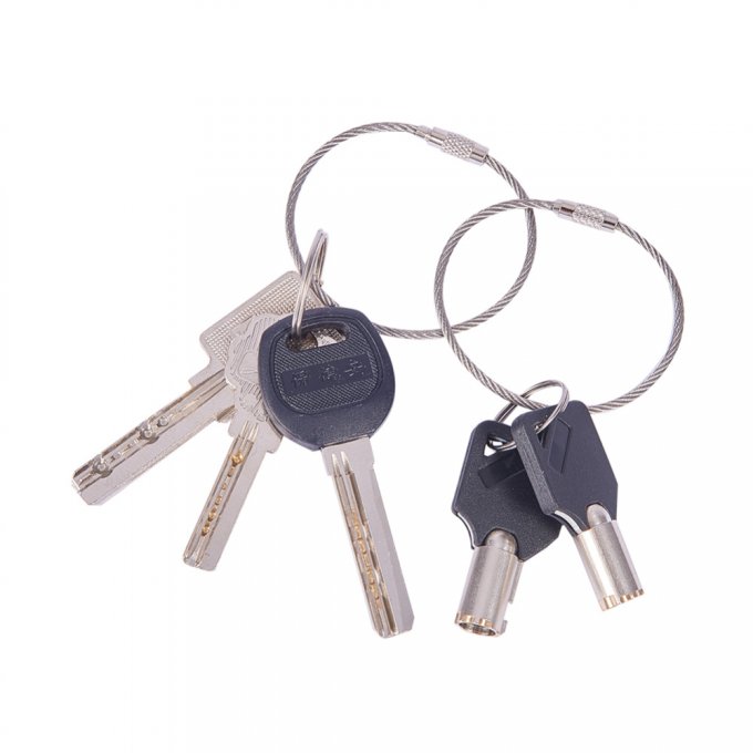 Porte-clés en acier inoxydable   100mm x2mm (x1)