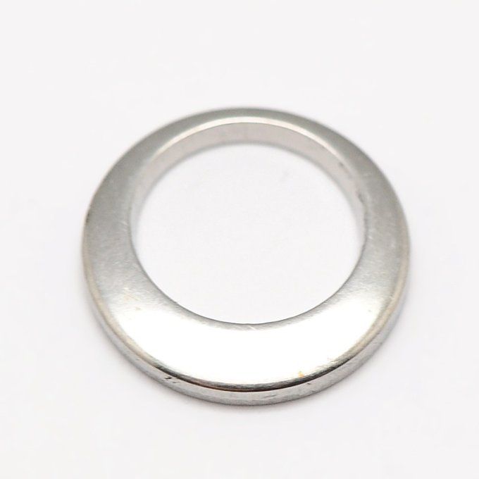 Pendentif en inox 316 en forme d'anneau  10x7x1mm couleur inox 