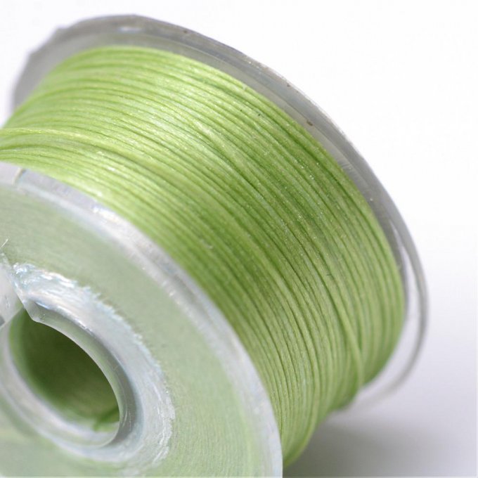 Fil polyester enduit  rocaille Ø0.1mm vert chartreux