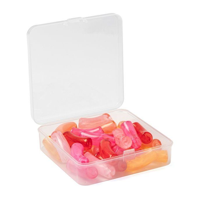 Kit de perles en acrylique ,en forme de tubes courbés ,mélanges de couleurs , 34.5x13x11mm