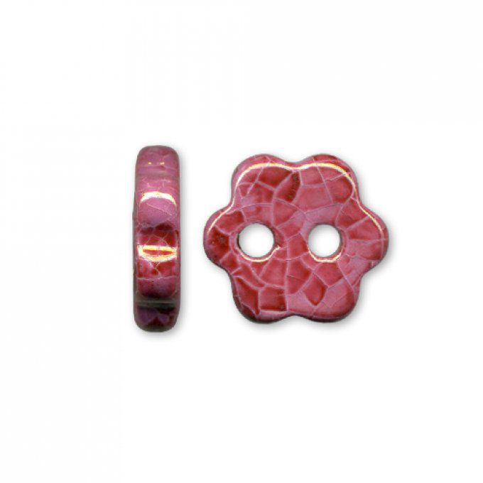 Bouton en céramique Ø 20mm couleur rose