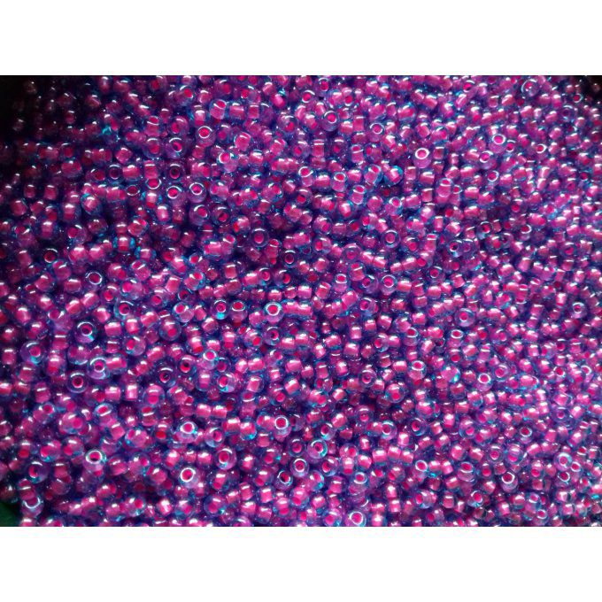 Rocaille Preciosa  8/0  Purple lined aqua  (x20g)