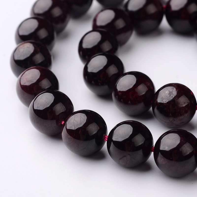 10 Perles en grenat naturel Ø10mm - Perlesalouest