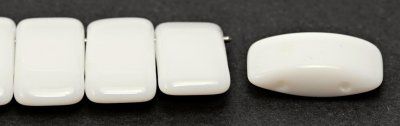 10 perles Carrier bead de Bohème  9x17mm White opaque