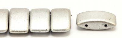 10 perles Carrier bead de Bohème  9x17mm Crystal, Transparent, Silver Bronze