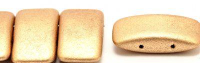 10 perles Carrier bead de Bohème  9x17mm Crystal, Transparent, Gold Bronze