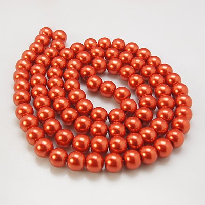 Perles rondes ,nacrées ,10 mm, chocolat  (x10)