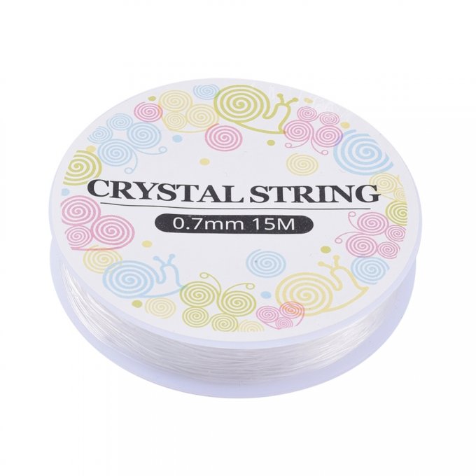 Cordon élastique Cristal Ø 0.7mm blanc 15m   (x1)
