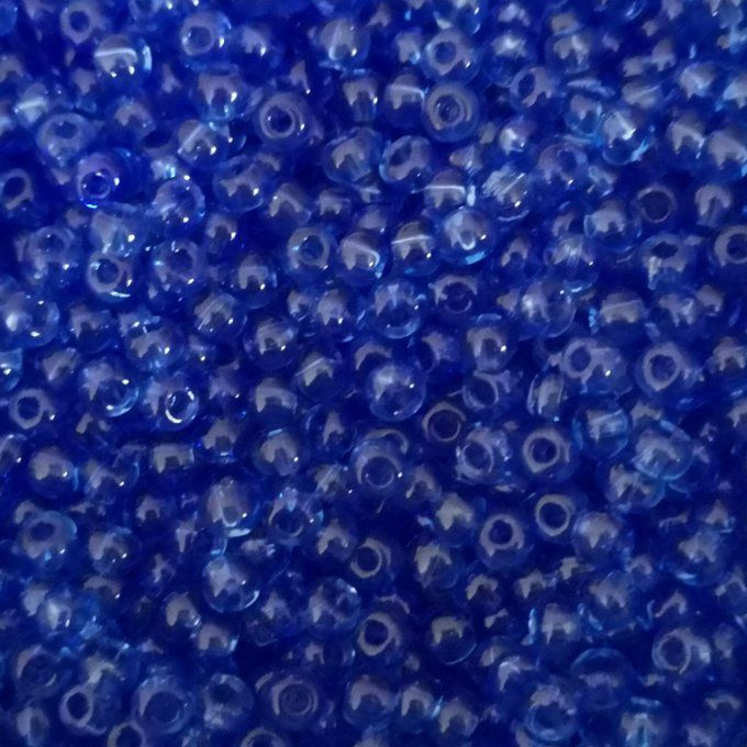 Rocaille en verre de Bohème  5.6mm  3/0  light sapphire  (x20g)  