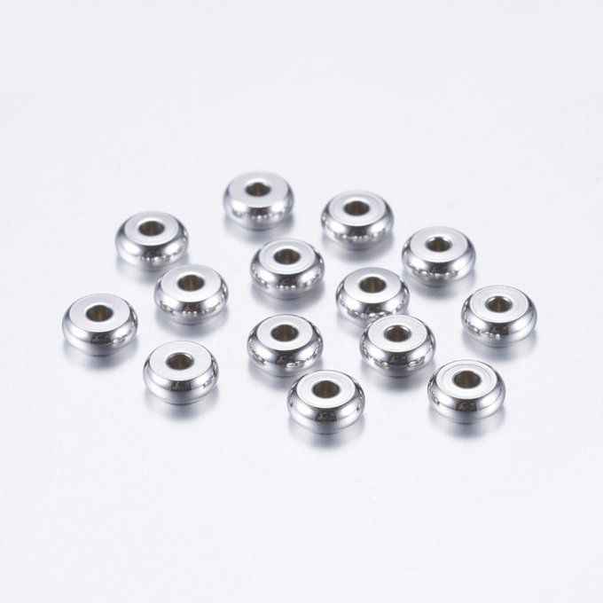 Séparateur de perles en inox 304 en forme de rondelle 5x2mm