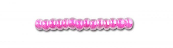 Rocaille Preciosa  11/0  Transparent Dark pink lined crystal  (x20g)