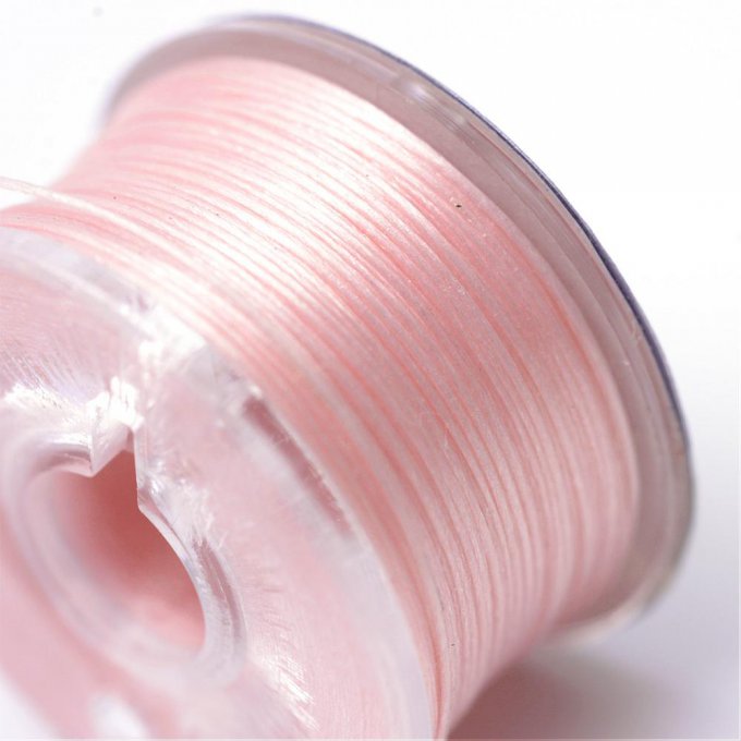 Fil polyester enduit pour rocaille Ø 0.1mm rose