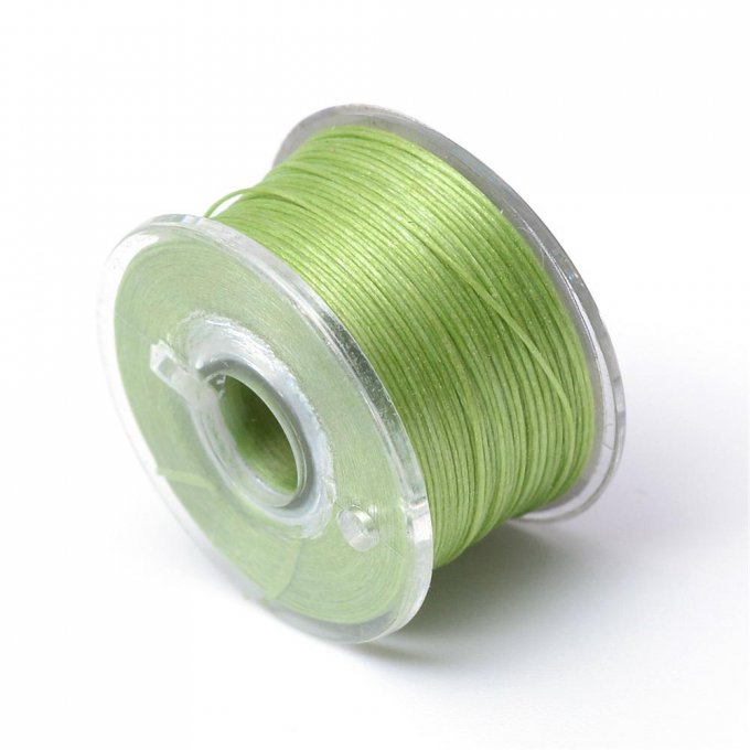 Fil polyester enduit  rocaille Ø0.1mm vert chartreux