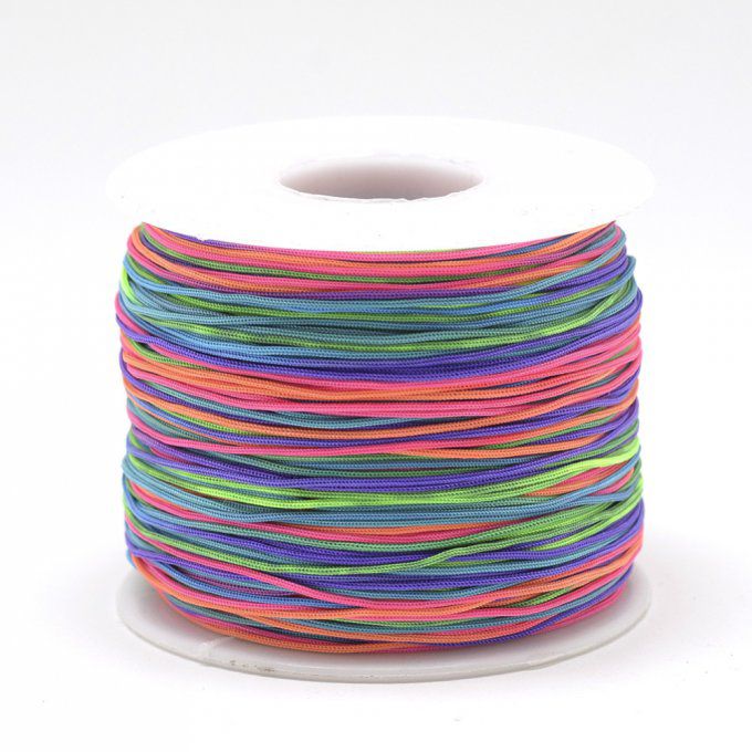 Fil polyester   Ø 0.5/0.6mm  multicolore foncé