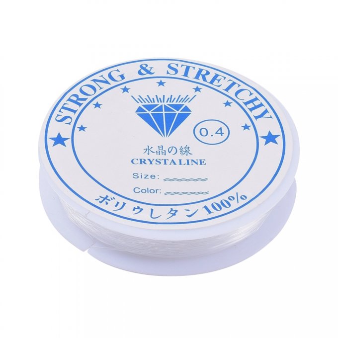 Cordon élastique Cristal Ø 0.4mm blanc   20m  (x1)