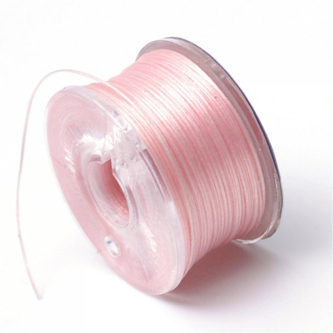 Fil polyester enduit pour rocaille Ø 0.1mm rose