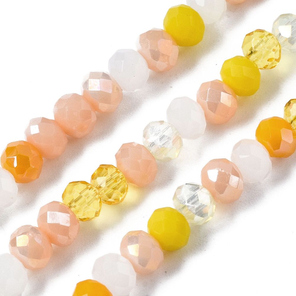 Mélange de perles facettées 4.5x3.5mm mélange de couleurs ,(1 sachet  AI)  
