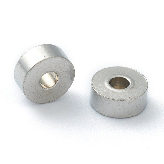 Séparateur de perles en inox 304 en forme de rondelle 6x3mm 