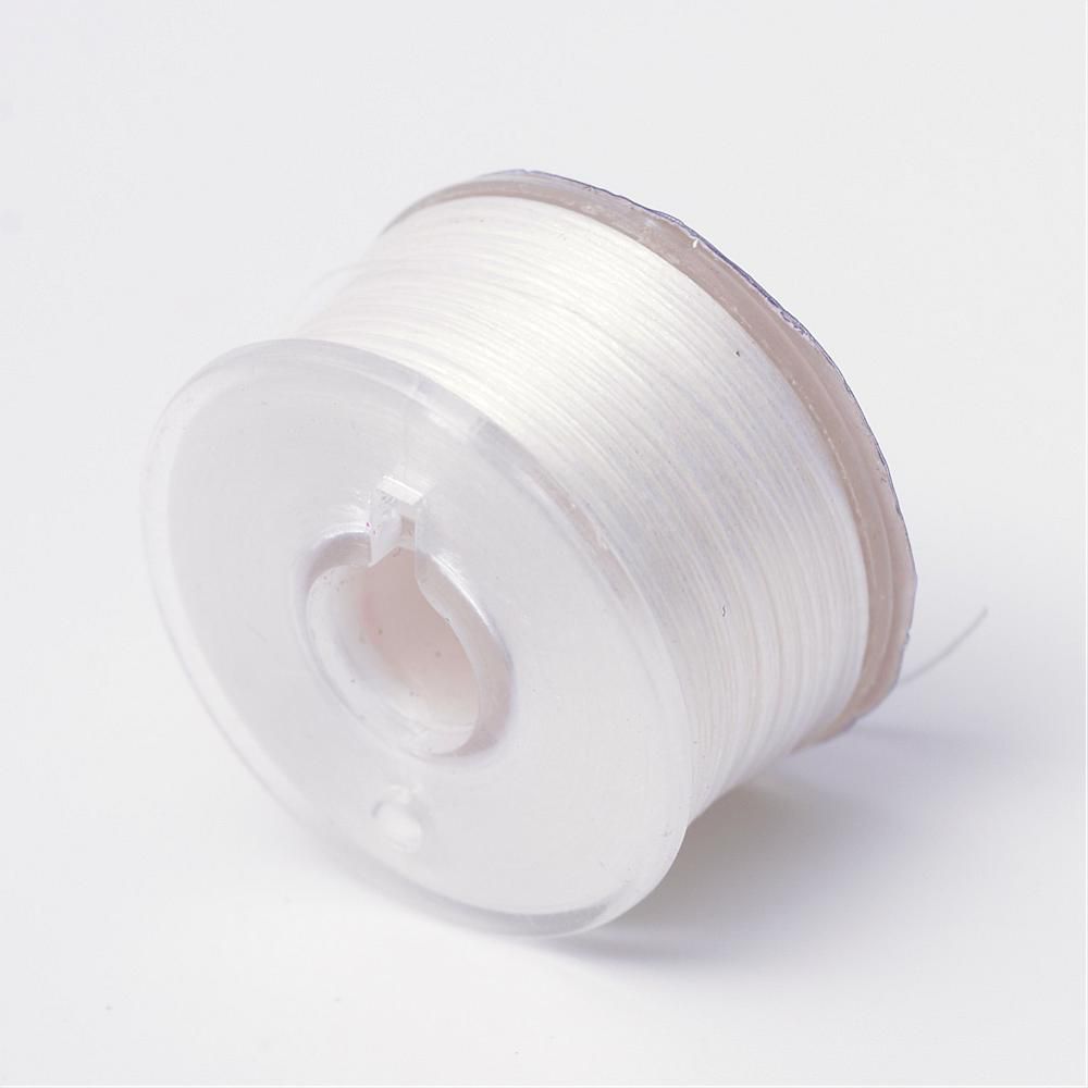 Fil polyester enduit pour rocaille Ø 0.1mm blanc