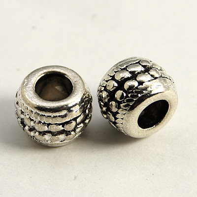 Perle métallique couleur argent  Ø9.5mm