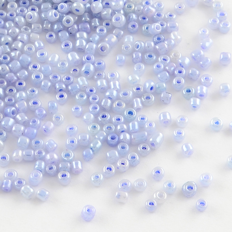Perles de rocaille 3mm,ceylan rond , lilas (20g)