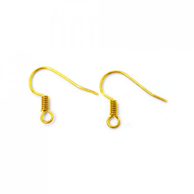 Crochets boucles d'oreilles or  (x10)