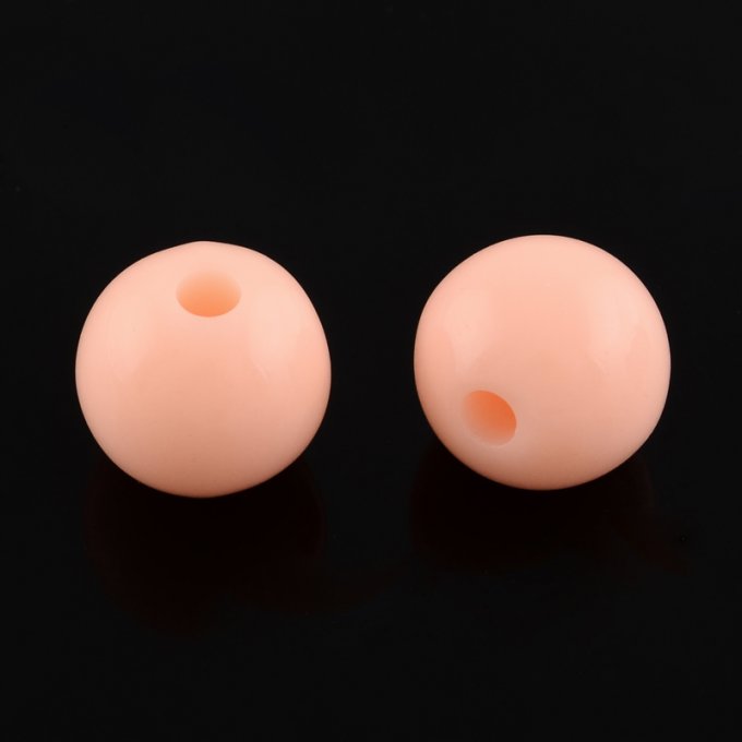 Perles en acrylique ,mélange de couleurs  ,forme ronde  (50g) A1