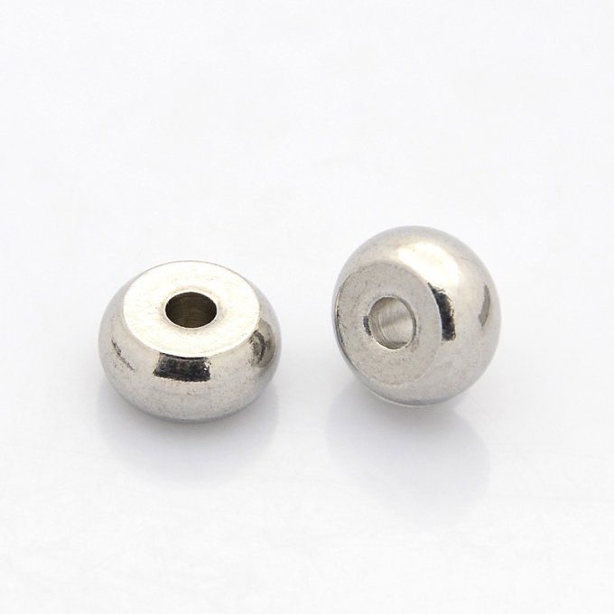 Séparateur de perles en inox 304 en forme de rondelle 10x5mm