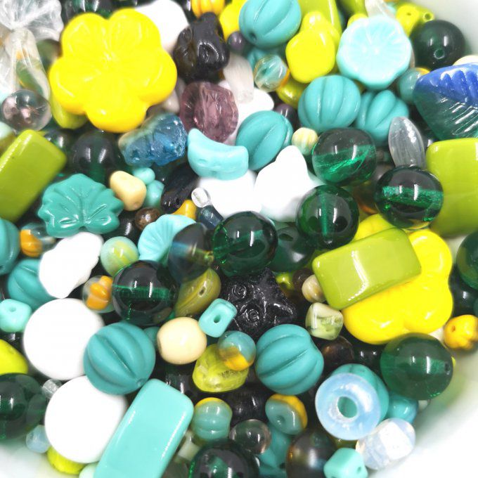 Mélange de perles de verre de Bohème Amazonia dream (x50g) 