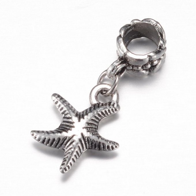 Pendentifs pour bracelet type Pandora  étoile de mer