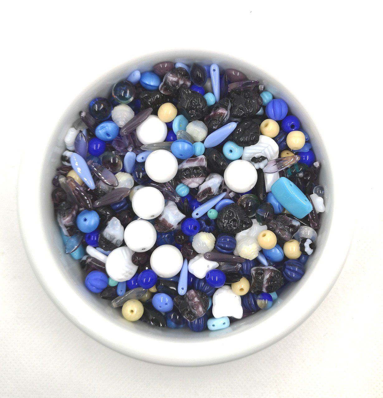 Mélange de perles de verre de Bohème Behind blue eyes (x50g) 