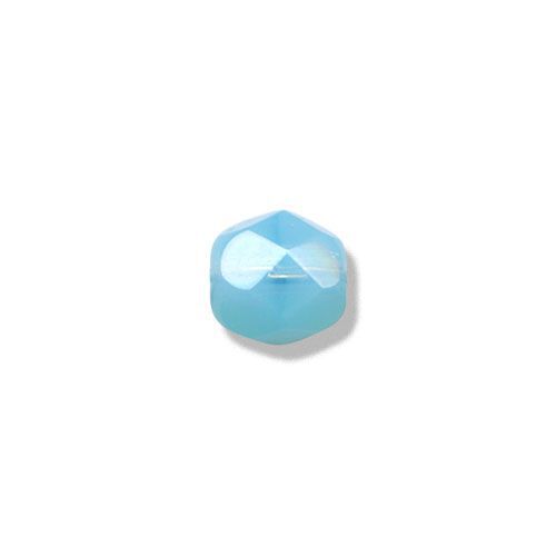 50 perles rondes facettées  4x4mm  Glacier opal