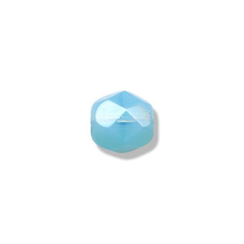 25 perles facettées de bohème transp 6mm glacier opal