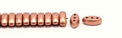 30 Perles Cali de Bohème 3 trous 3x8mm couleur copper matte