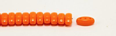 30 Perles Cali de Bohème 3 trous 3x8mm couleur opaque orange