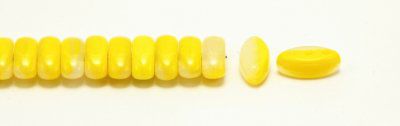 30 Perles Cali de Bohème 3 trous 3x8mm couleur opaque yellow