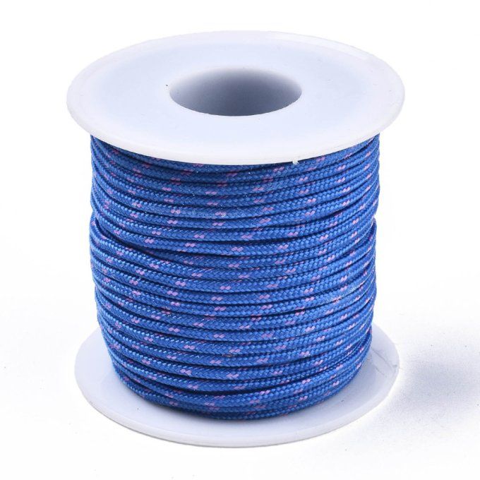 Cordon polyester   Ø 2mm  20m bleu