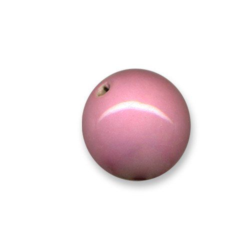 Perle céramique ronde  Ø 20mm  rose