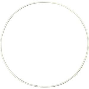 Cercle nu en métal finition Epoxy blanc  diamètre 5 cm