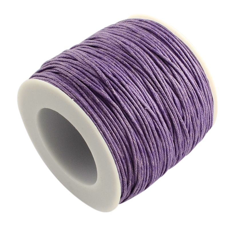 Cordon coton ciré Ø 1mm violet moyen