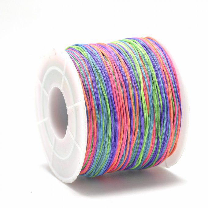 Fil polyester   Ø 0.5/0.6mm  multicolore foncé