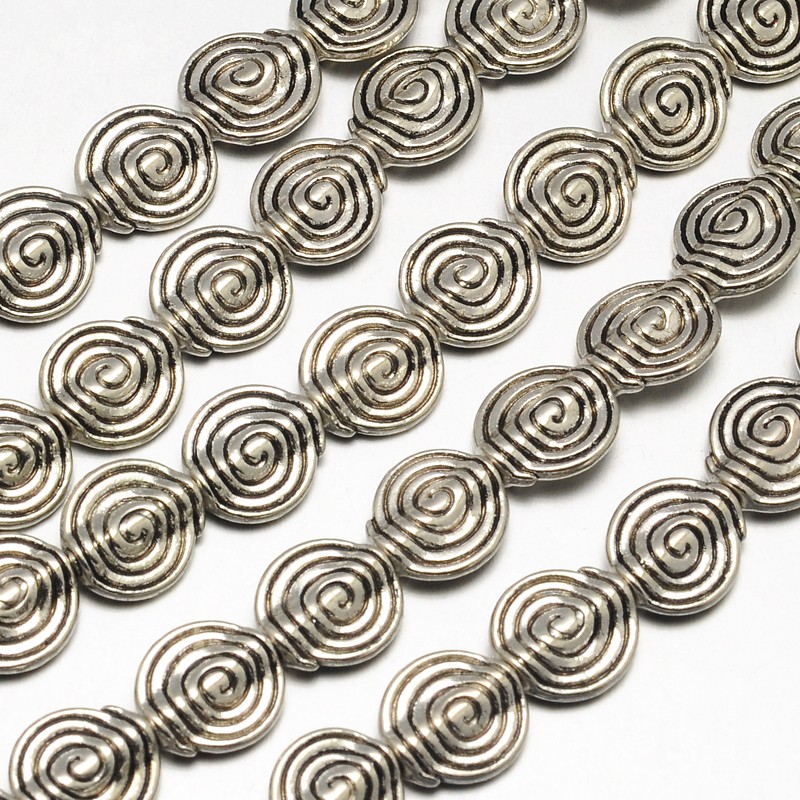 Perle métallique  Ø11.5mm forme spirale 