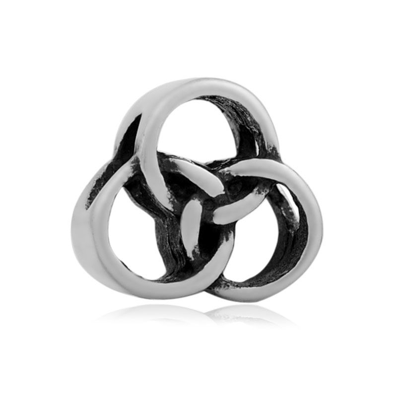 Perle en inox 304  de style Pandora forme de nœud Celtique