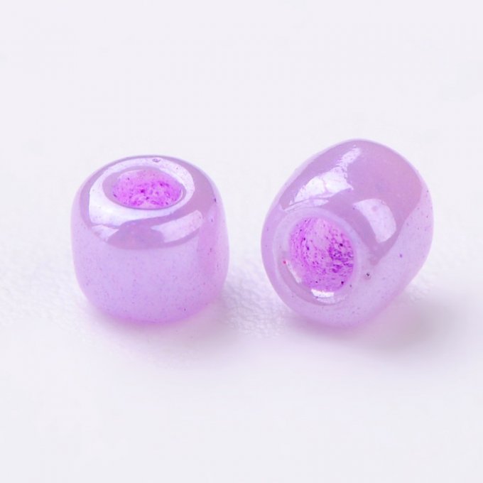 Perles de rocaille 3mm,ceylan rond , prune (20g)
