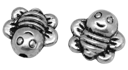 Perles style Tibètain 9x9x4mm forme abeille (x10)
