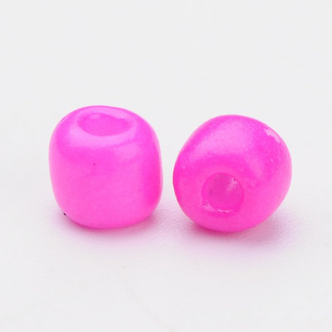 Rocaille 4-5 x 3-4 mm,verni , fushia (20g)