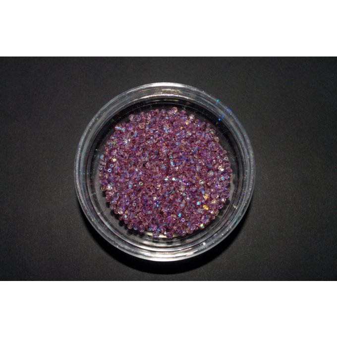 Preciosa 50 perles facettées  transp 4x4mm Amethyst AB