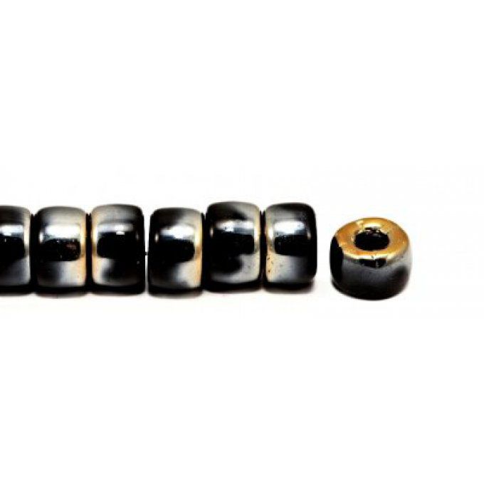 Roller bead 9x6.5mm "grand trou"  couleur 23980/22601