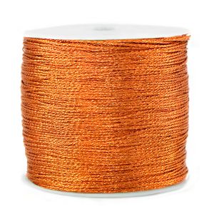 Fil polyester  aspect métallique  Ø 0.5mm  couleur orange rouille