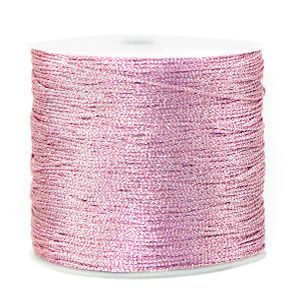 Fil polyester  aspect métallique  Ø 0.5mm  couleur rose orchidé